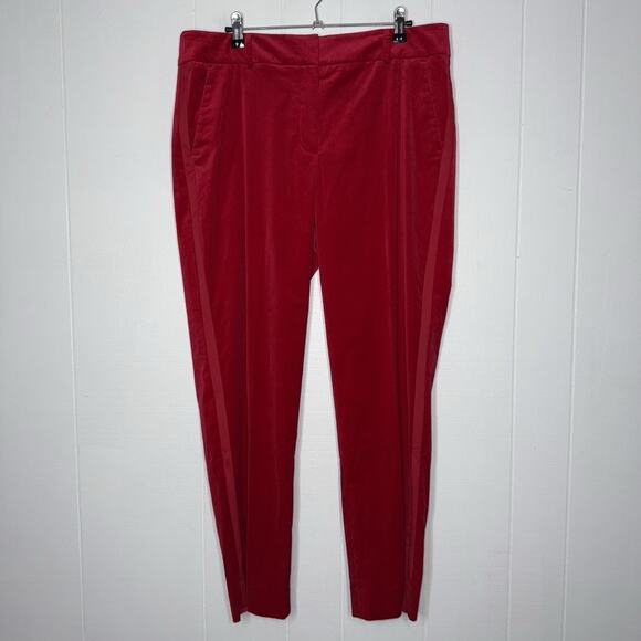 Talbots Women’s Velvet Slim Ankle Pants Red Size 12 NWT - Picture 1 of 6